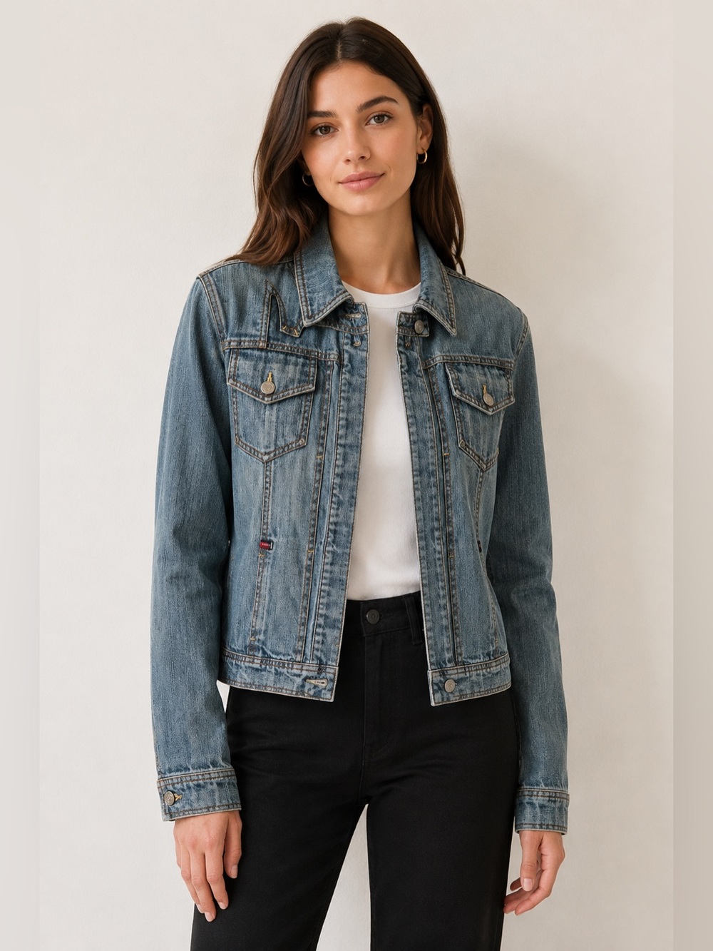 BCBG Max Azria Jeans Denim Jacket Women’s M Y2K